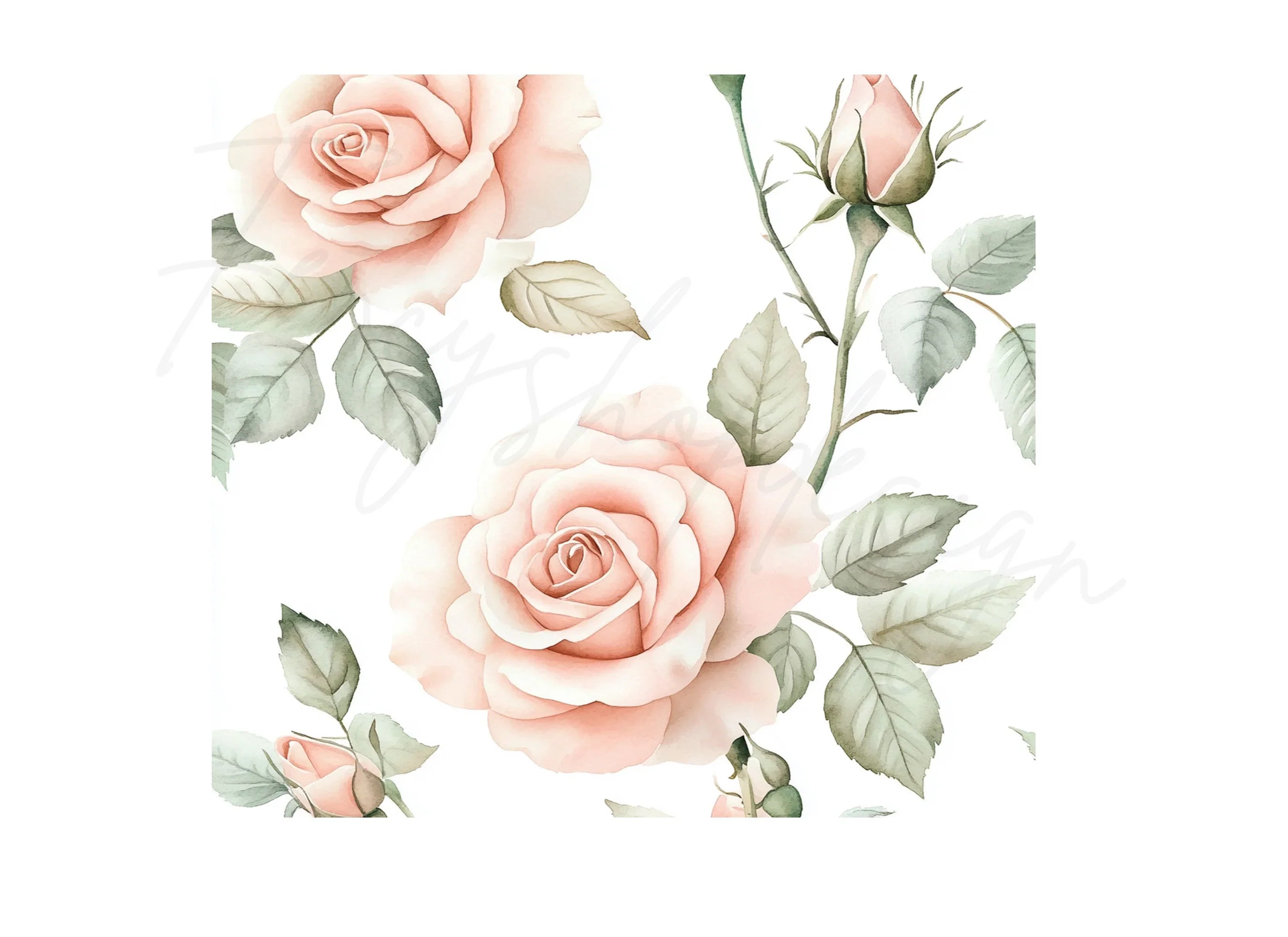 Elegant Pink Roses Clipart Bundle