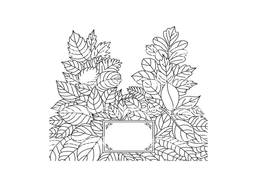 Leafy Frames Coloring Books