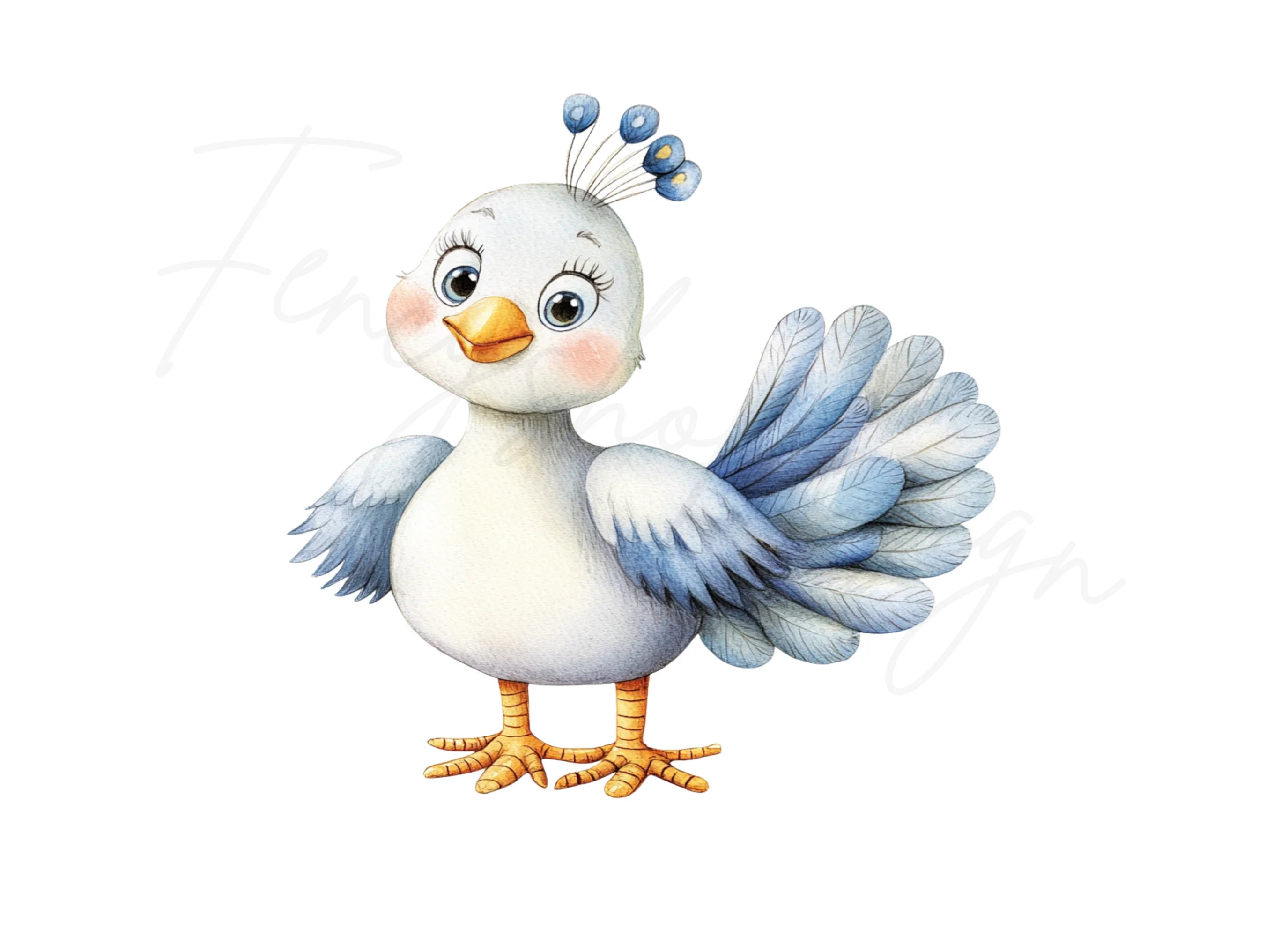 Charming Peacock Bird Clipart Bundle