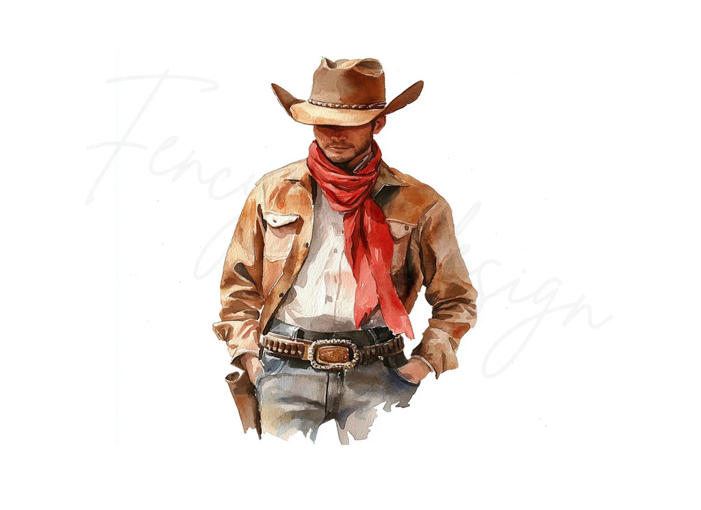 Rugged Western Cowboy Clipart Bundle