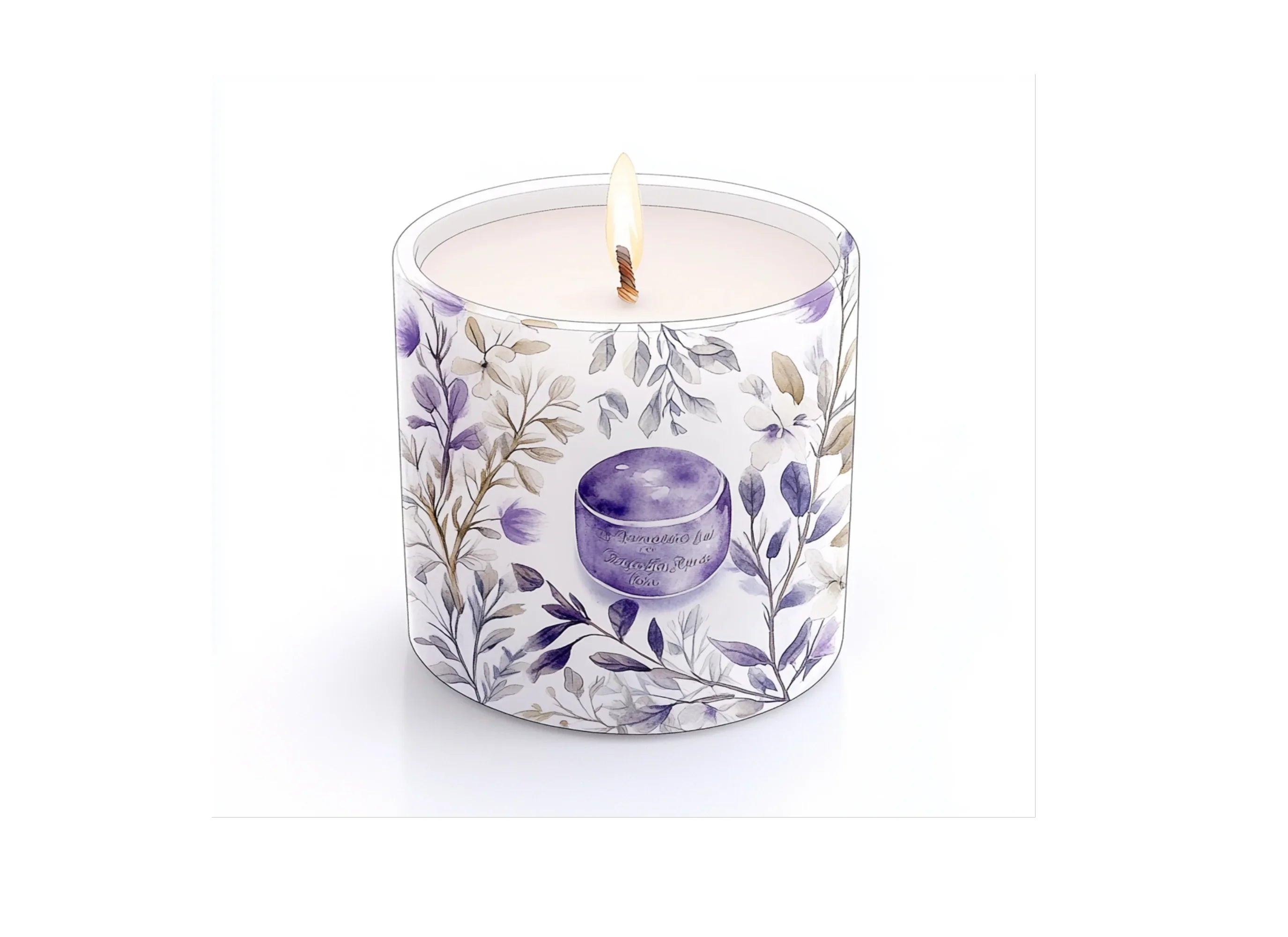 Lavender Scented Candle Clipart Bundle