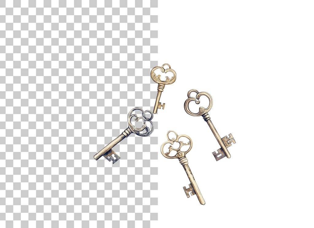 Vintage Keys Clipart Bundle