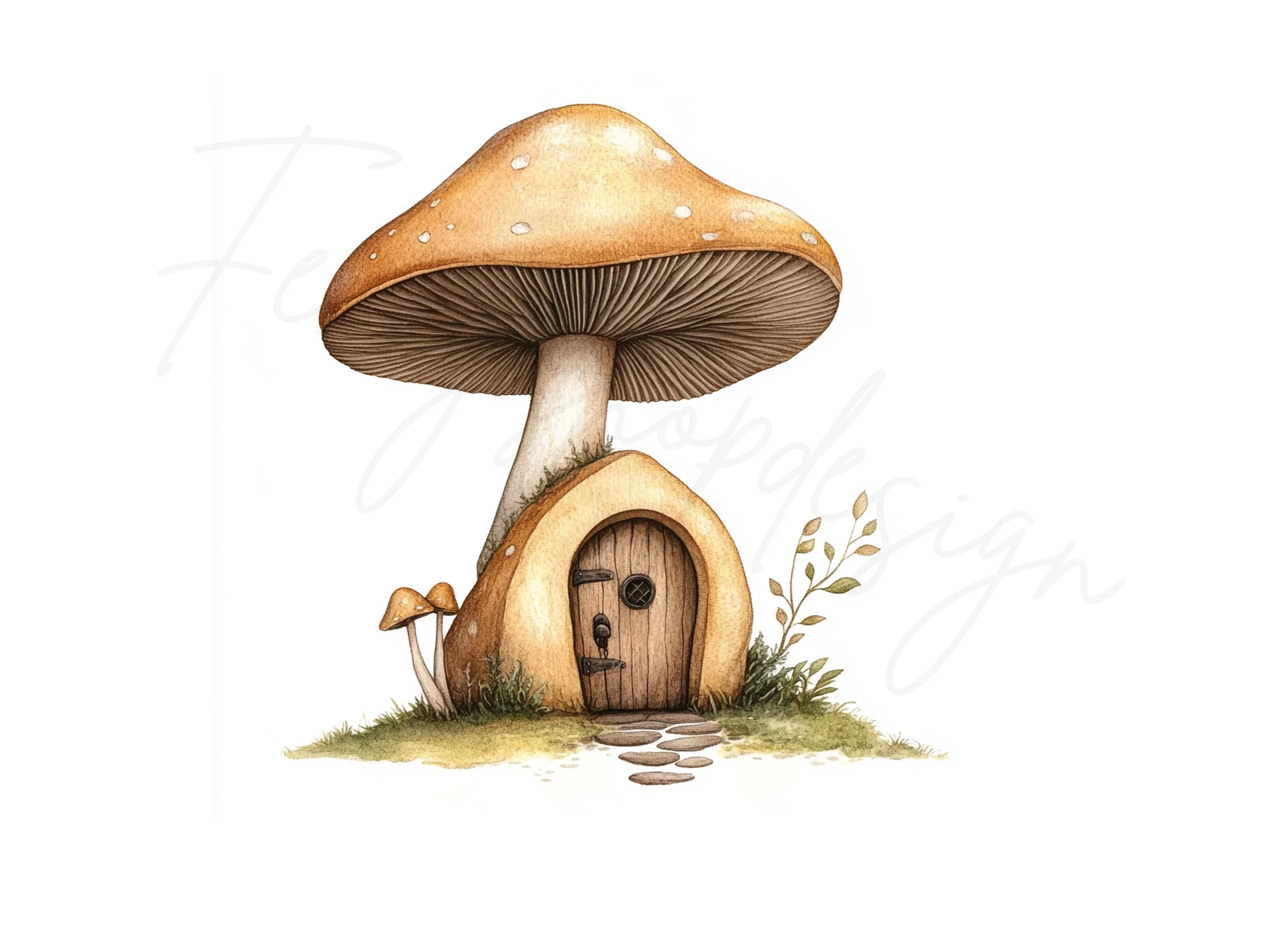 Mushroom House Clipart Bundle