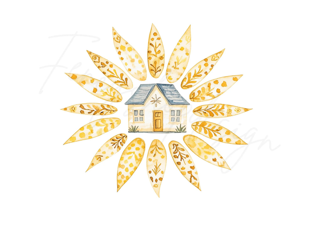 Sun and House Clipart Bundle