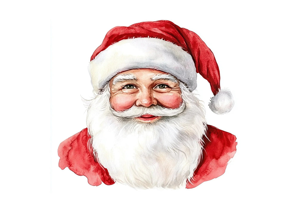 Jolly Santa Faces Clipart Bundle