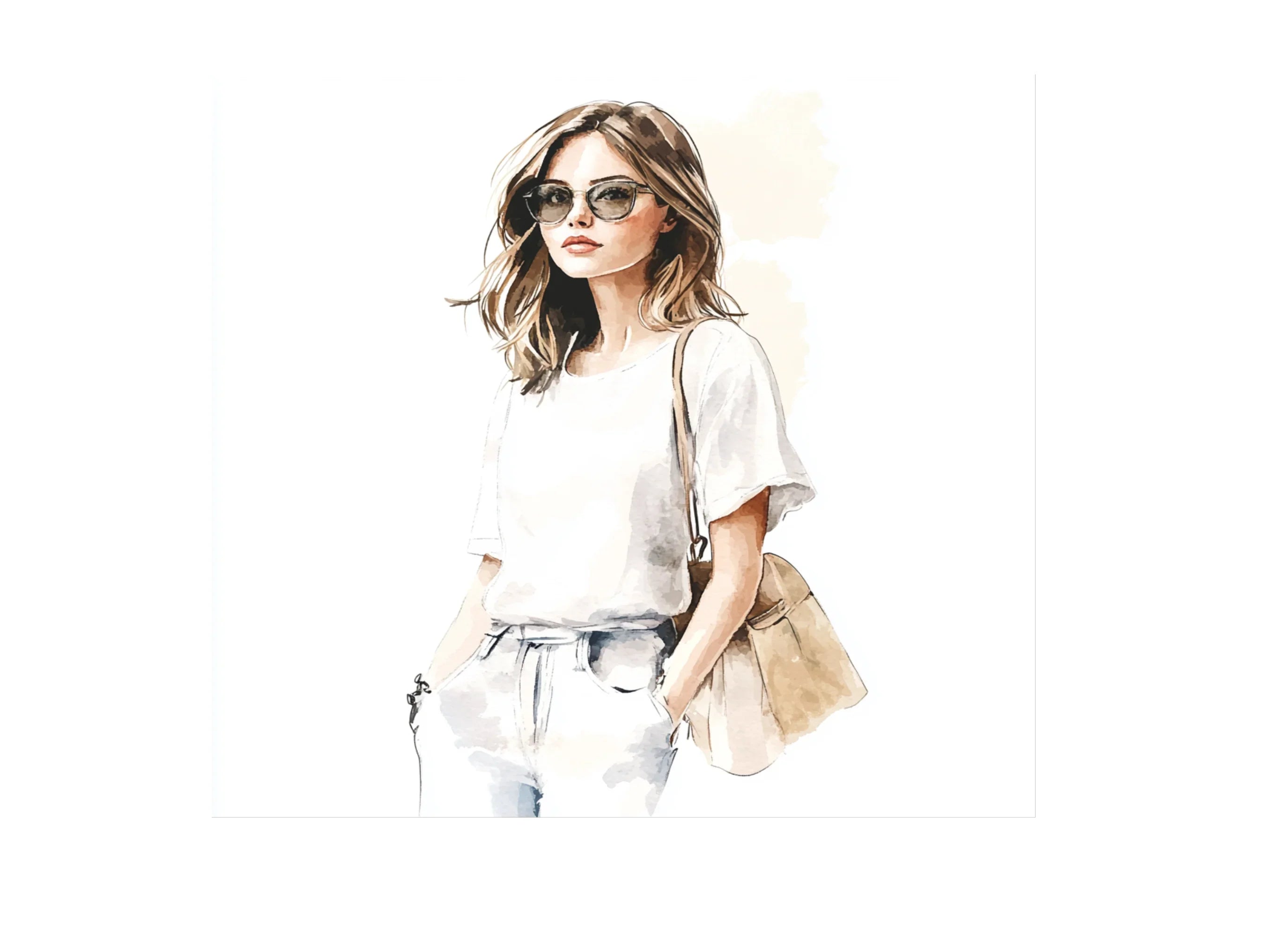 Stylish Girls Portrait Clipart Bundle