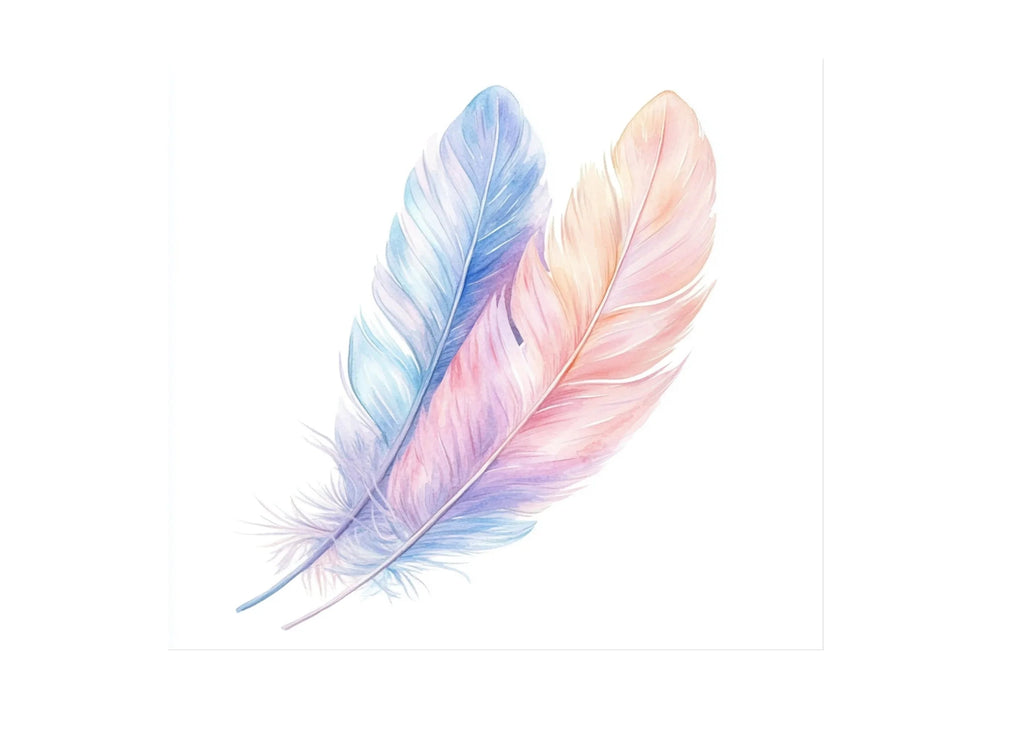 Soft Feather Arrangements Clipart Bundle