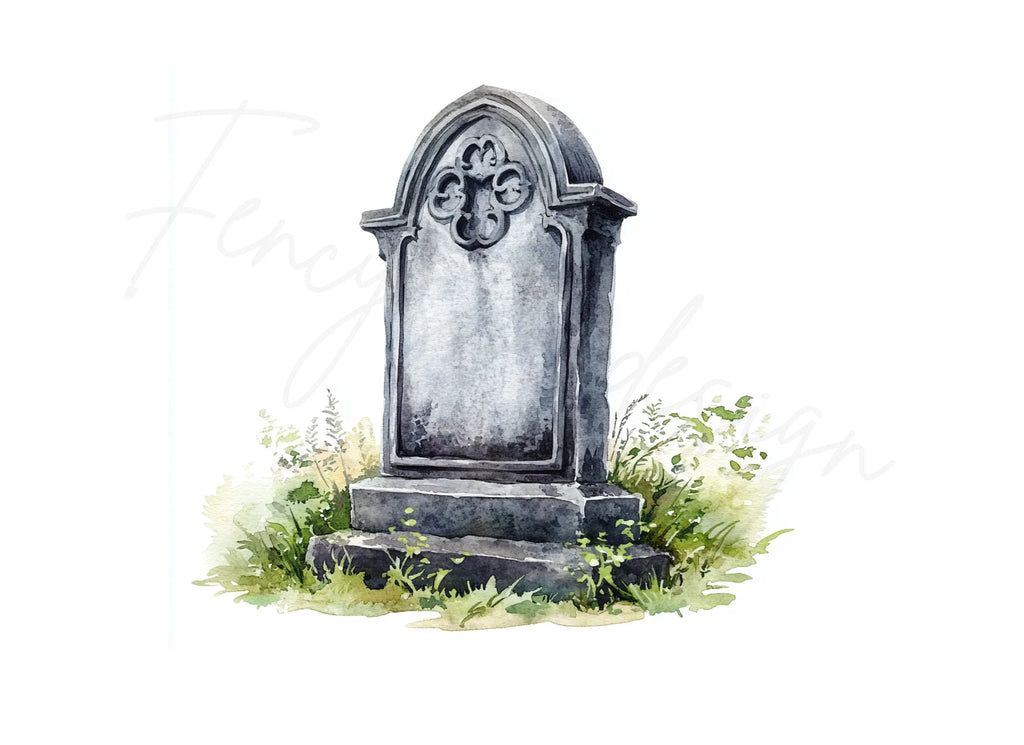 Spooky Gravestone Clipart Bundle