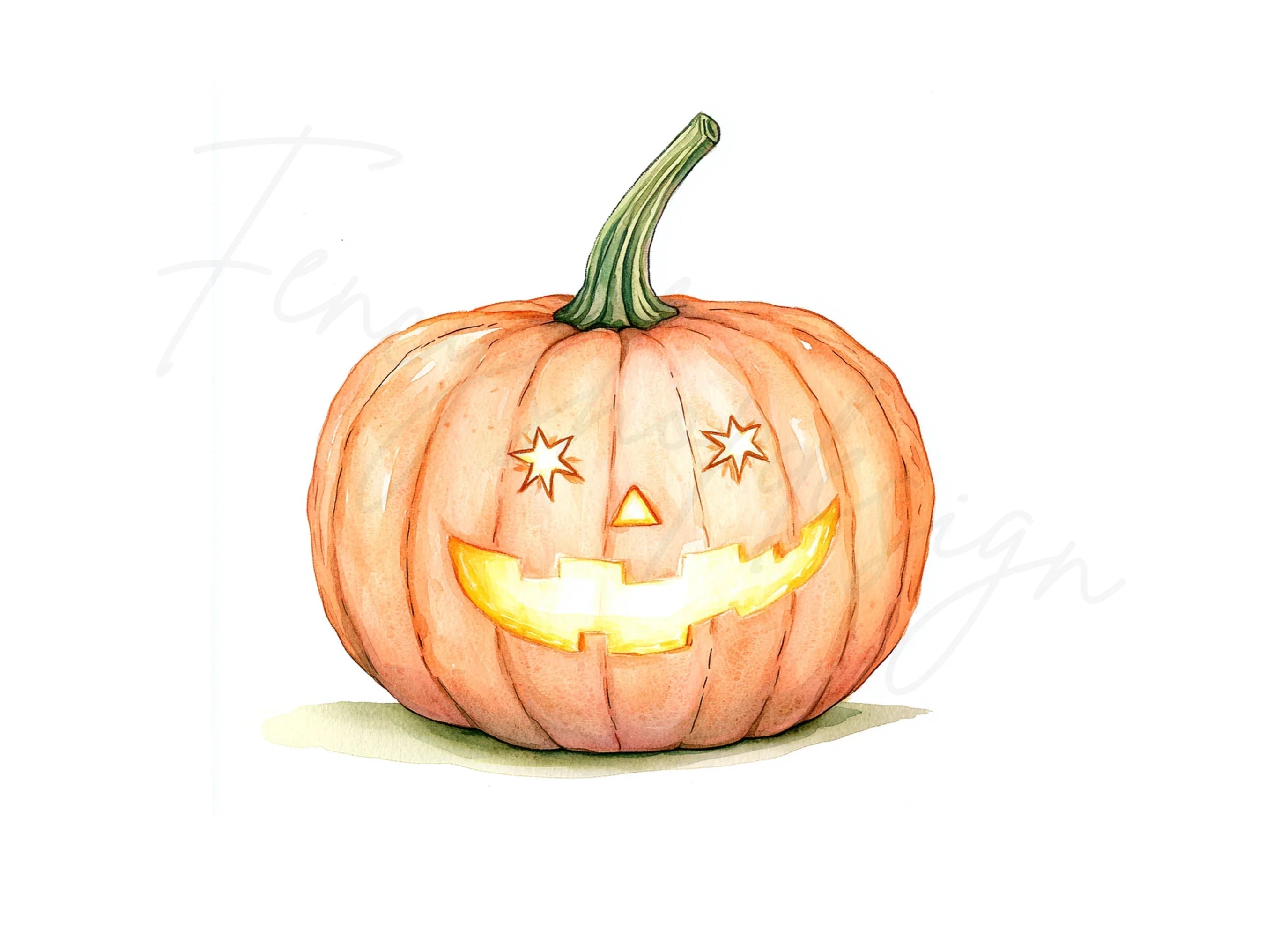 Cute Unique Halloween Pumpkins Clipart Bundle