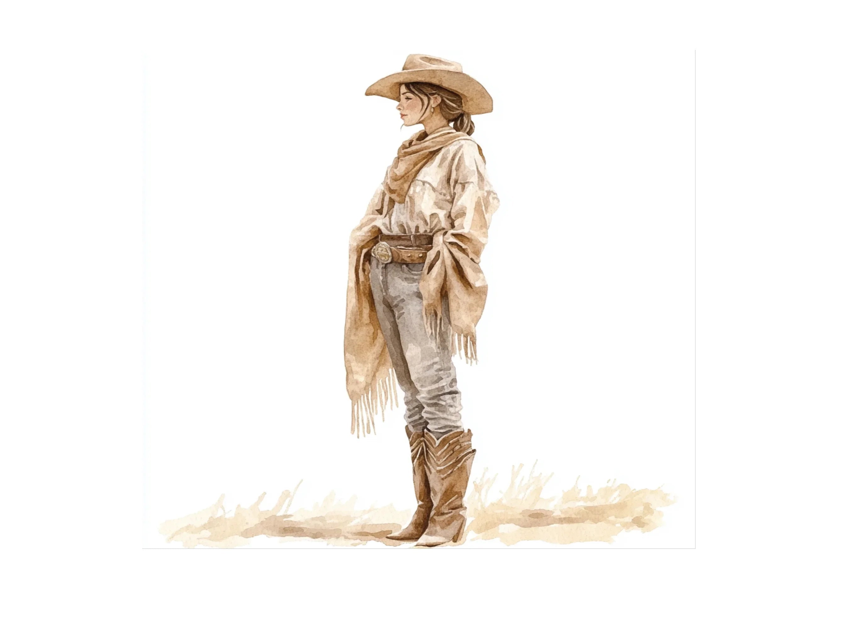 Cowgirl Clipart Bundle