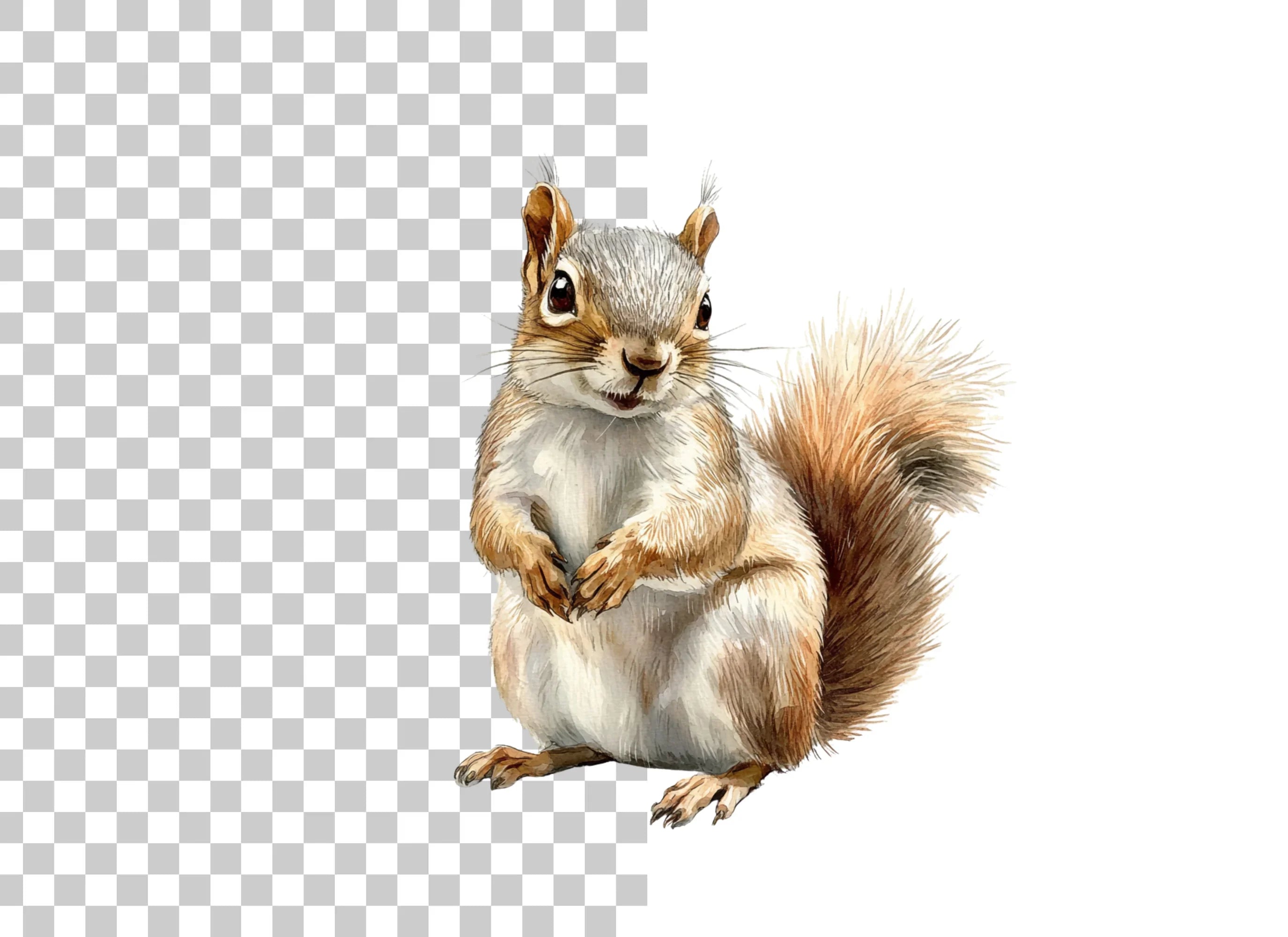 Cute Squirrel Animal Clipart Bundle