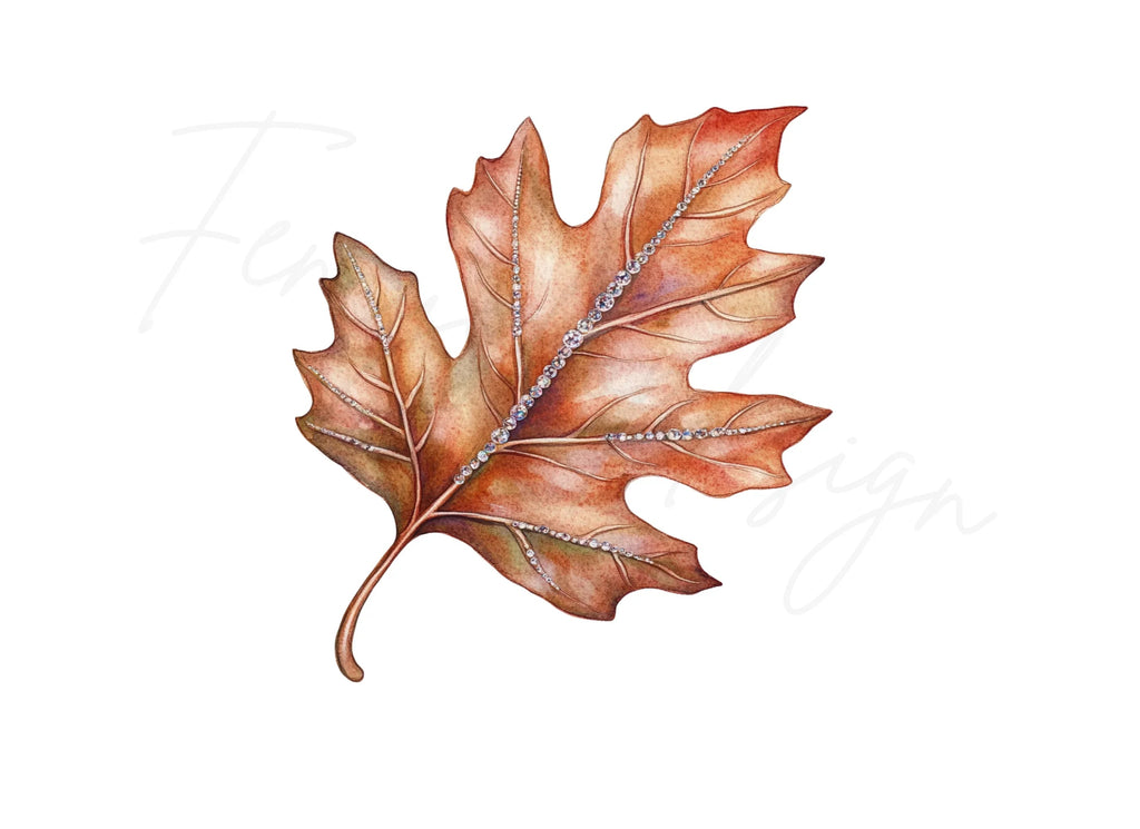 Sparkling Autumn Leaves Clipart Bundle