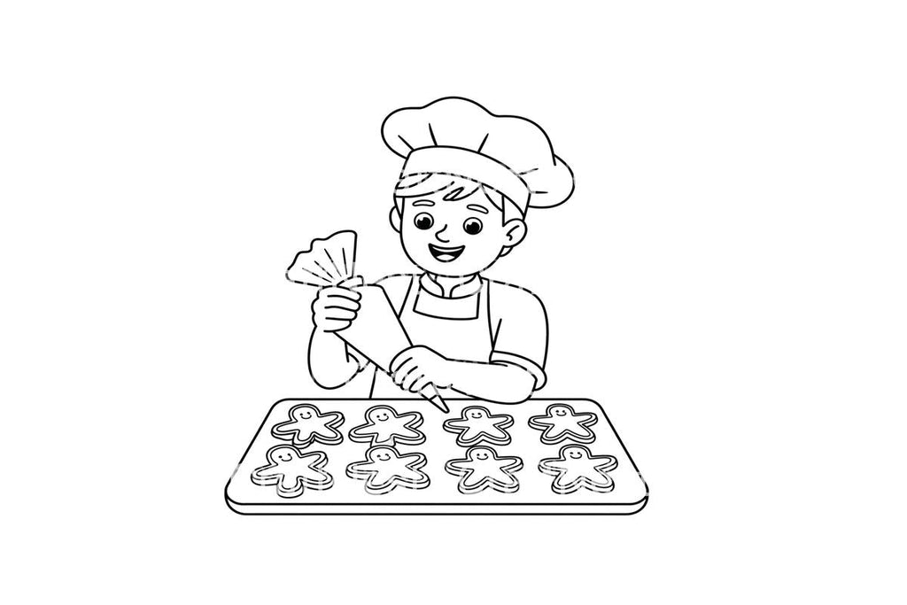 Baking Cookiesfor Kids Coloring Books