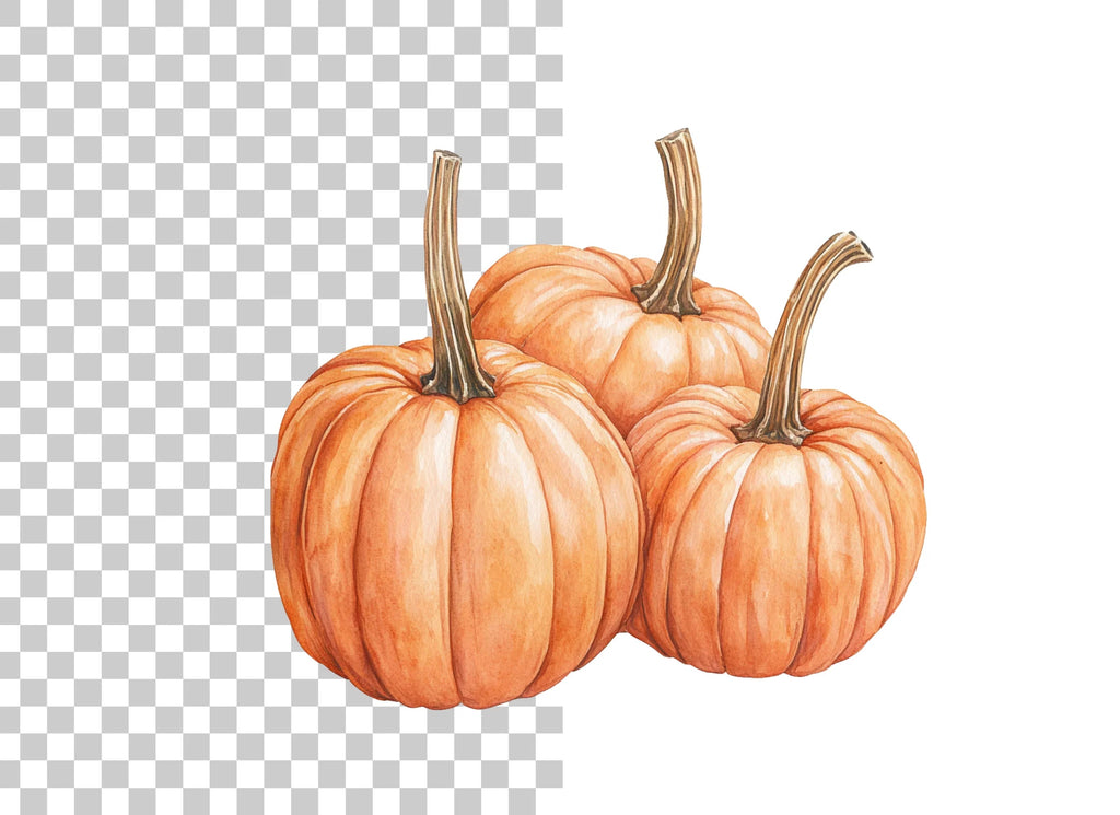 Three Pumpkins Clipart Bundle