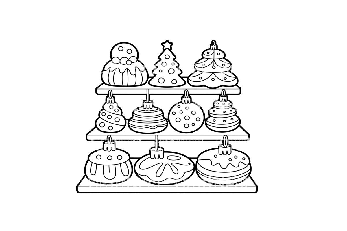 Christmas Sweets Display Coloring Books