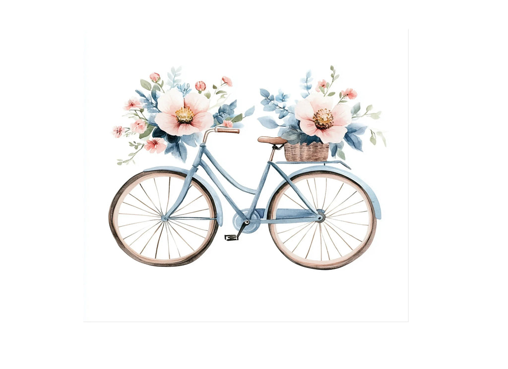 Bicycle with Flowers Clipart Bundle