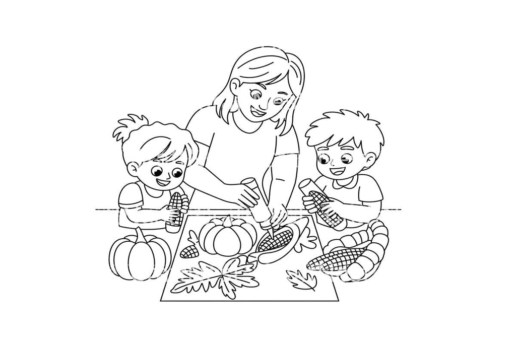 Harvest Festival Thanksgiving Coloring Books
