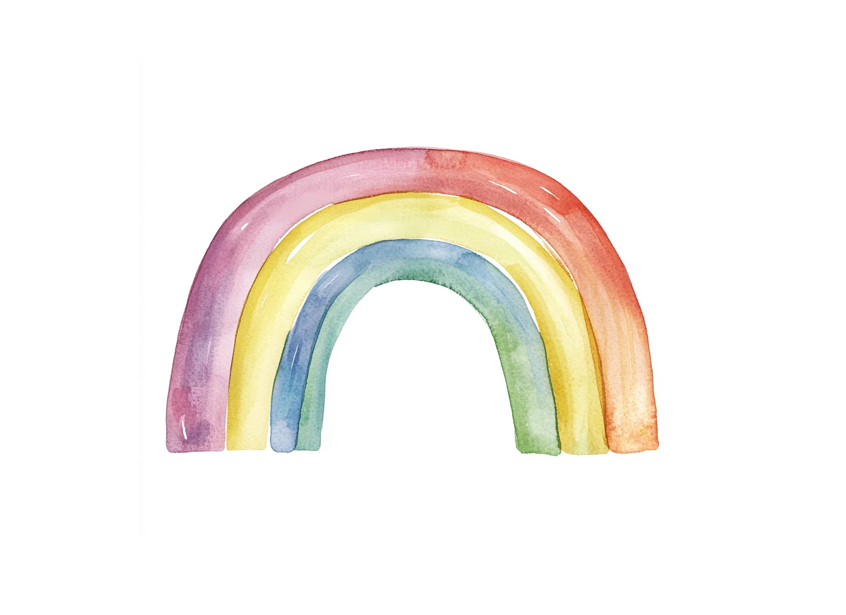 Soft Rainbow Clipart Bundle