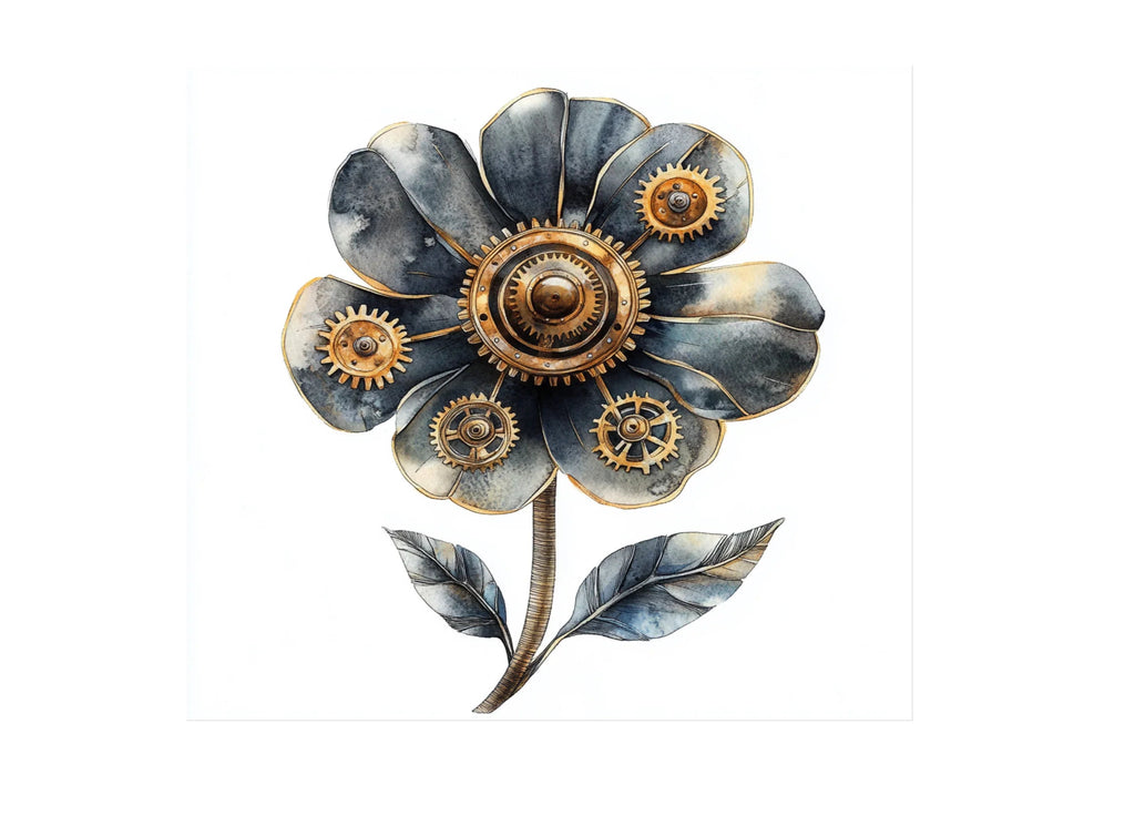 Steampunk Flower Clipart Bundle
