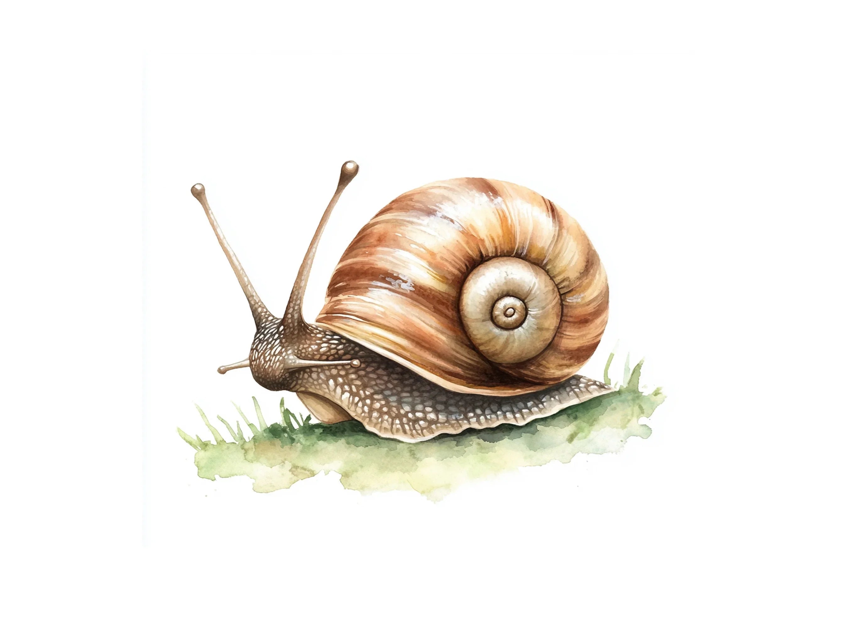 Realistic Snail Clipart Bundle
