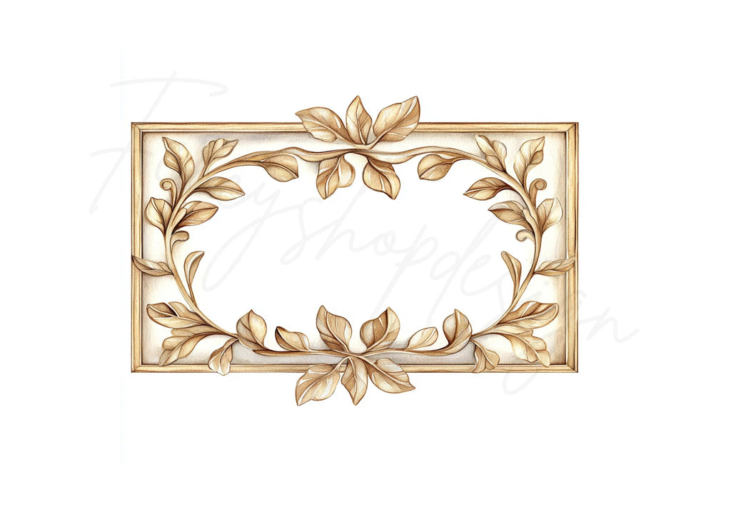 Ornate Vintage Frames Clipart Bundle