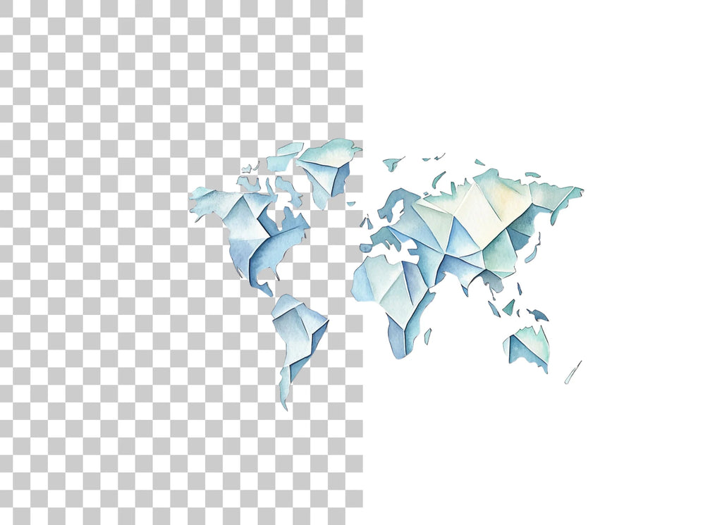 Geometric World Map Clipart Bundle