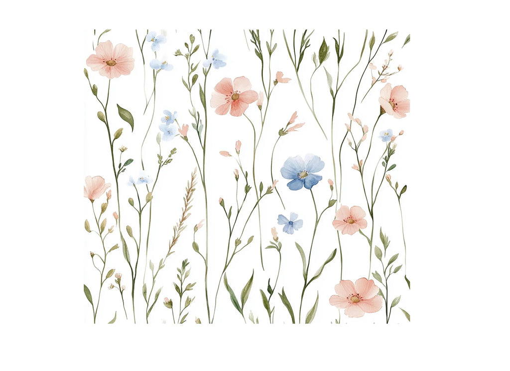 Delicate Wildflower Meadow Clipart Bundle