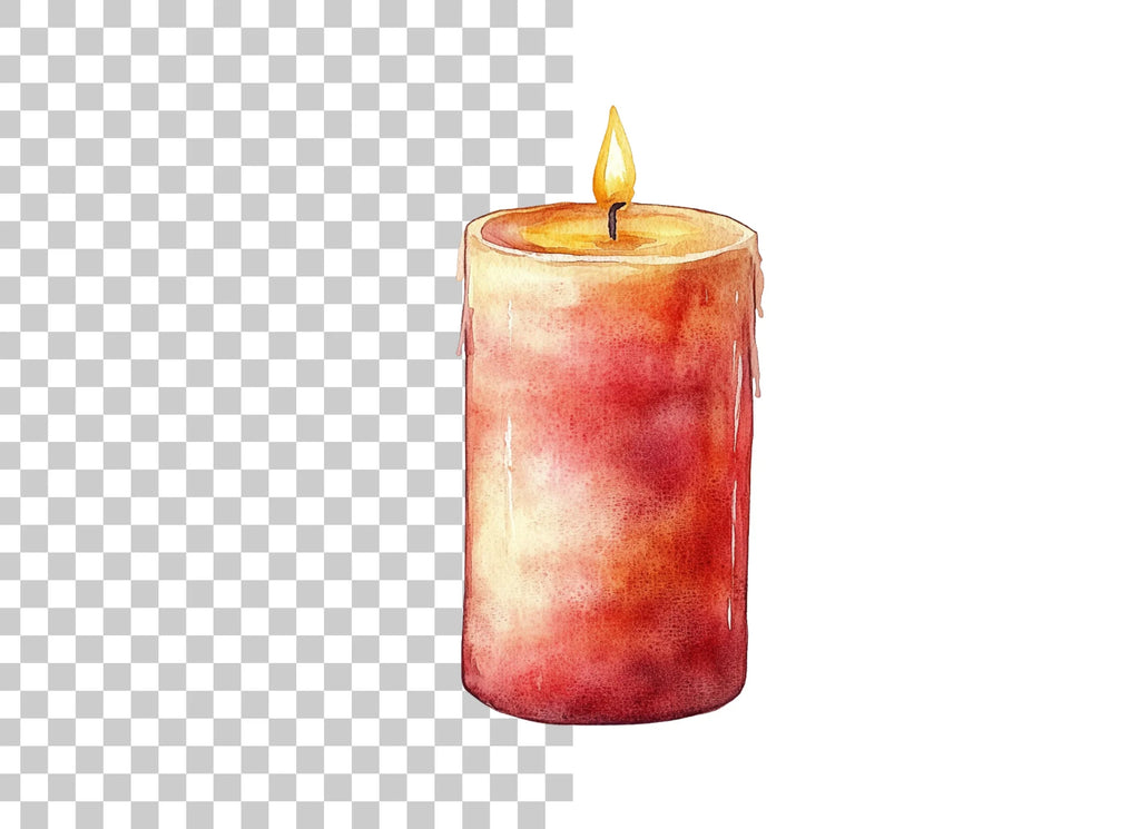 Red Candle Clipart Bundle