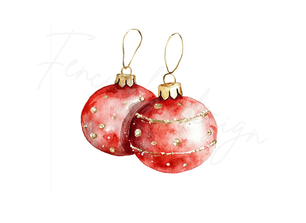 Festive Baubles Clipart Bundle