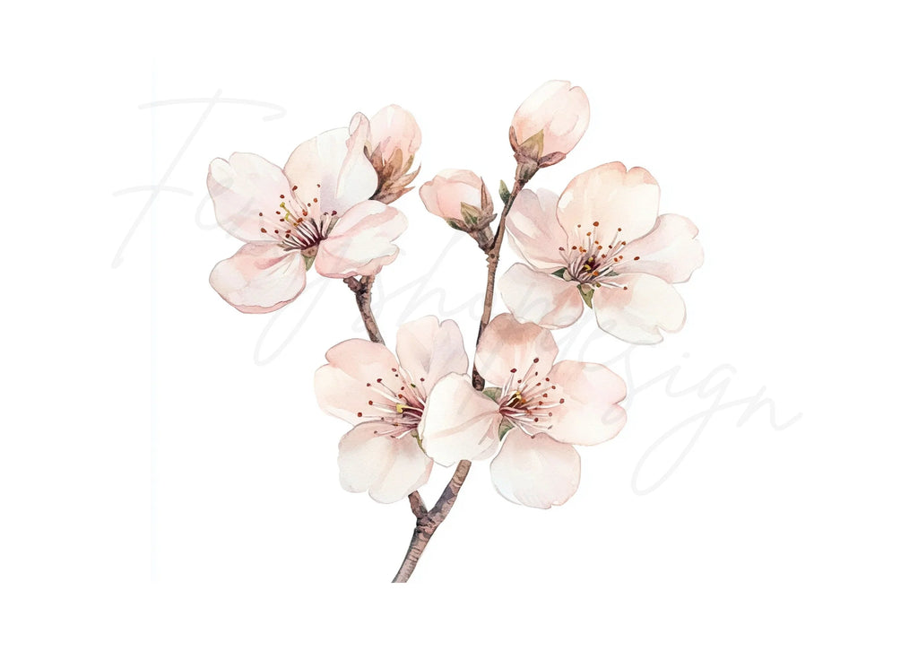 Cherry Blossom Clipart Bundle