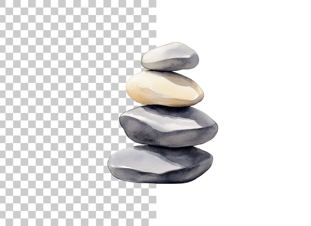 Stone Cairn Clipart Bundle