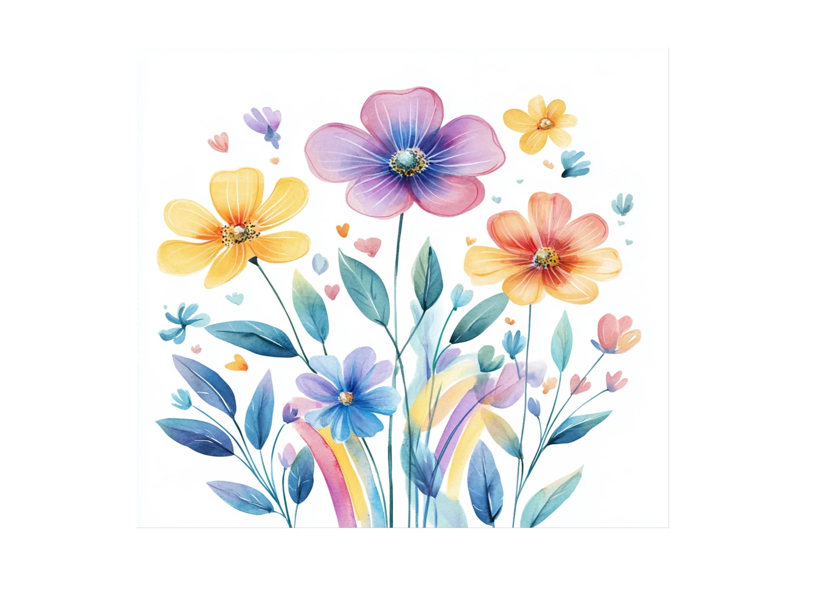 Soft Floral Bouquet Clipart Bundle
