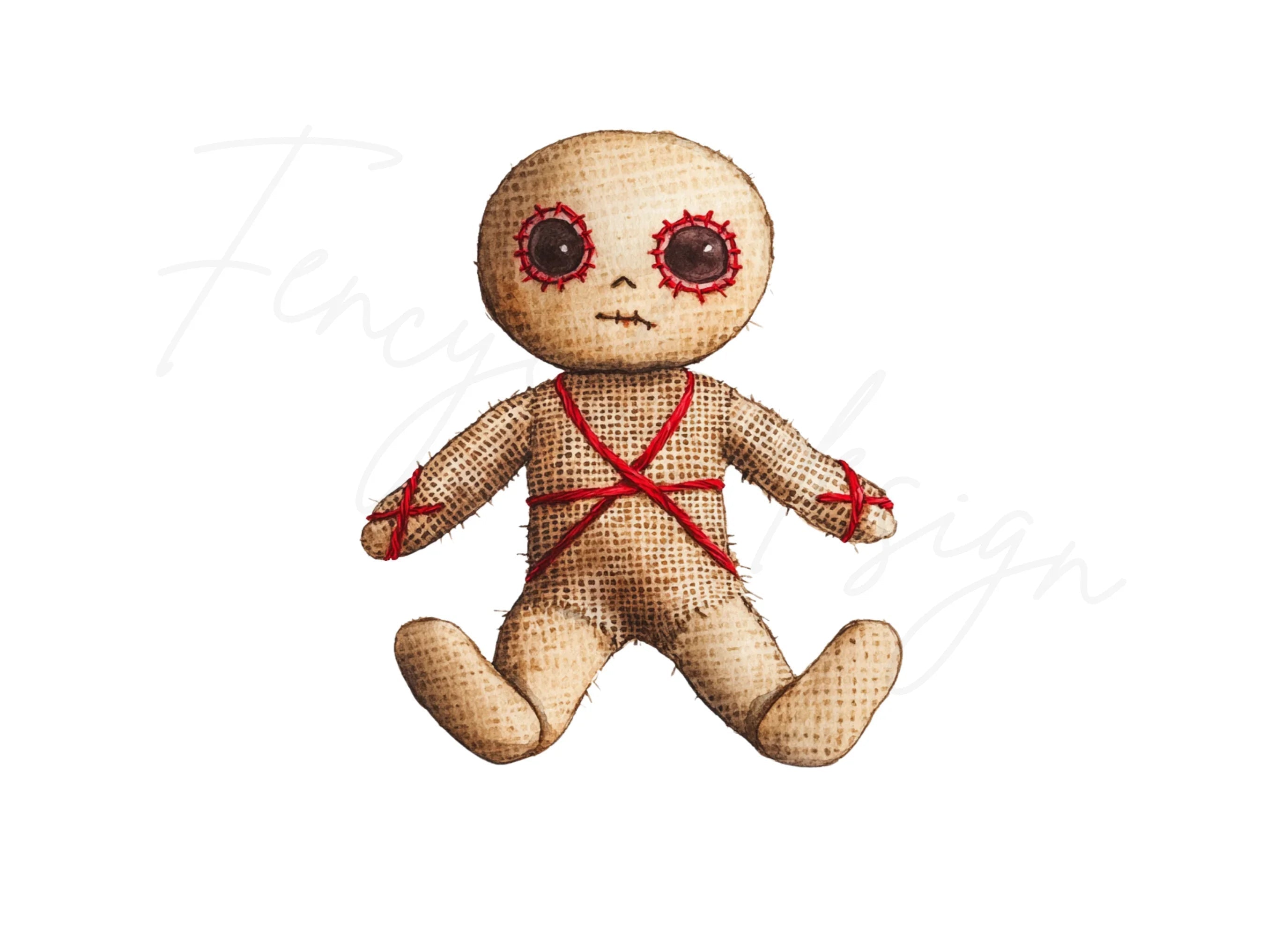 Cute Voodoo Doll Clipart Bundle