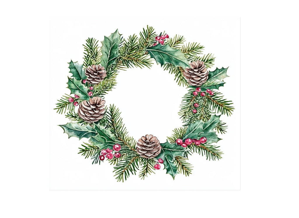 Festive Holiday Wreath Clipart Bundle