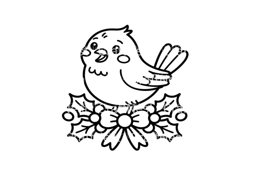 Cute Christmas Birds Coloring Books