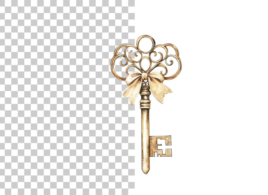 Ornate Decorative Keys Clipart Bundle