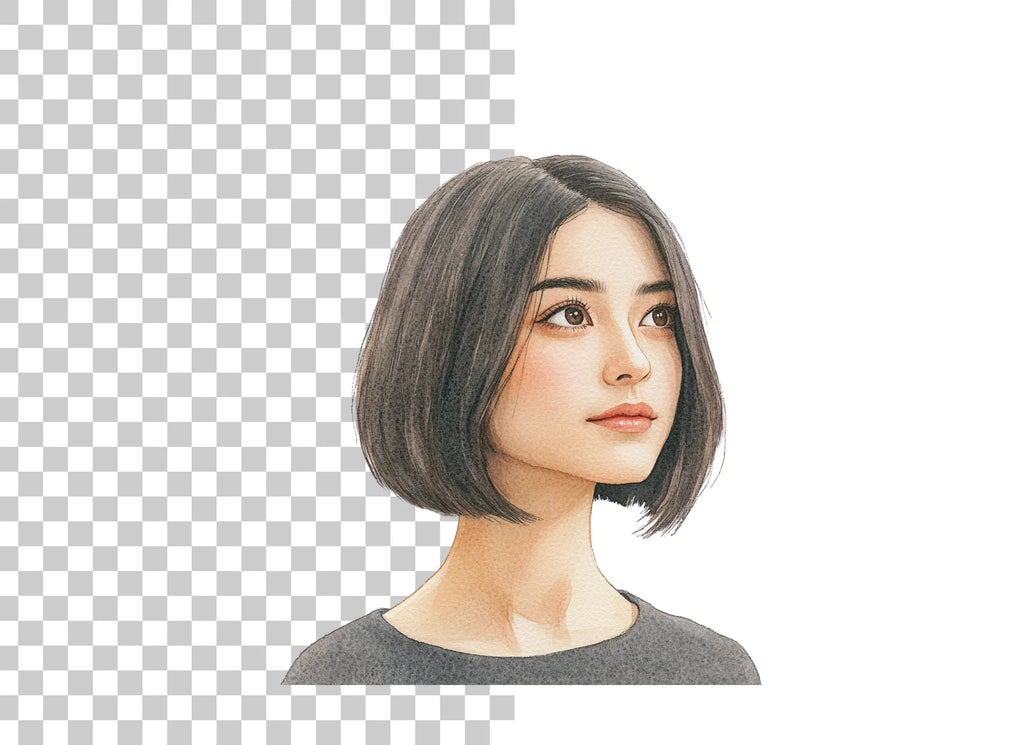 Dreamy Bob Hairstyle Girl Clipart Bundle