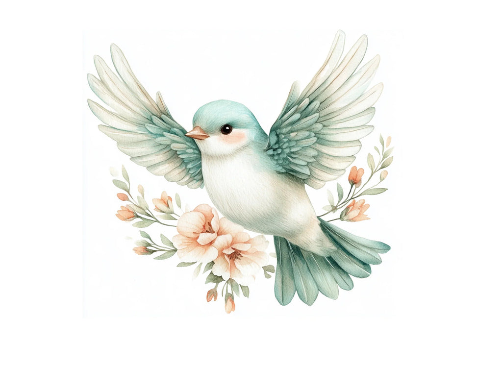 Birds and Floral Clipart Bundle