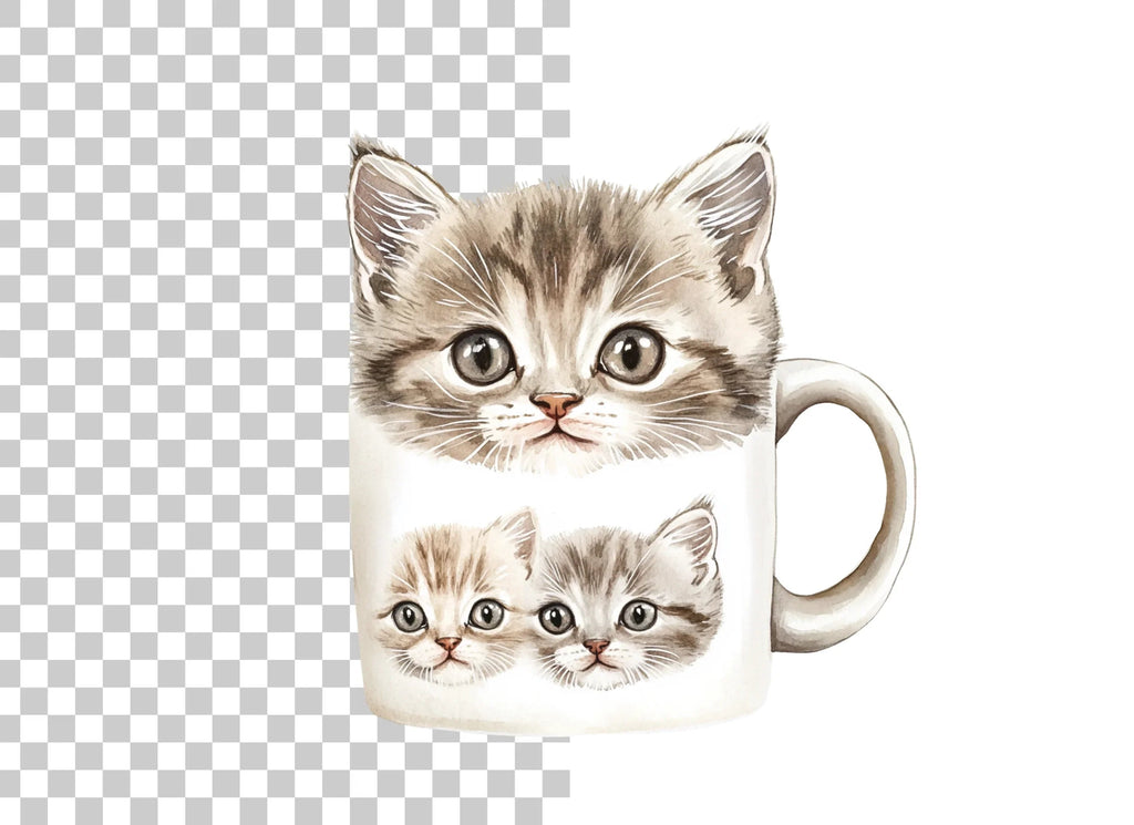Cute Kitten Clipart Bundle