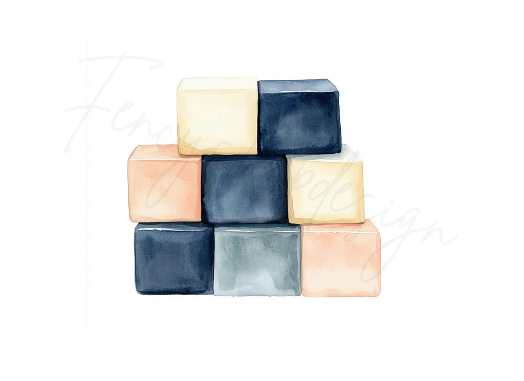 Stacked Blocks Clipart Bundle
