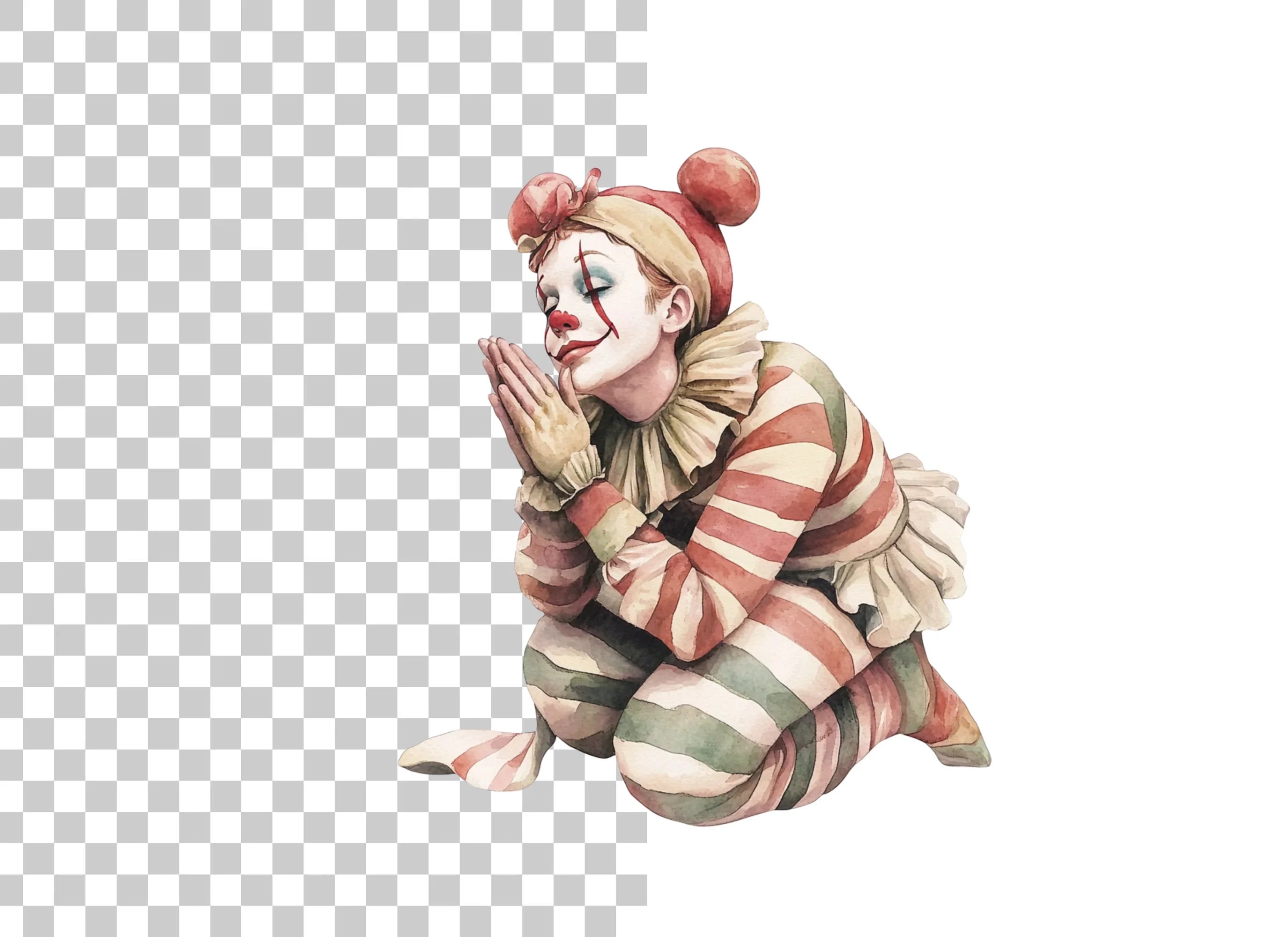 Clowns Praying Clipart Bundle