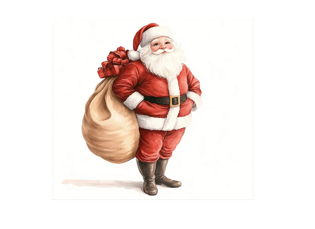Santa Claus with Gift Sack Clipart Bundle