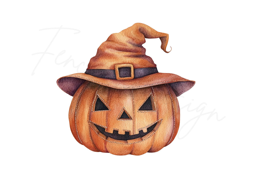 Spooky Halloween Pumpkins with Hats Clipart Bundle