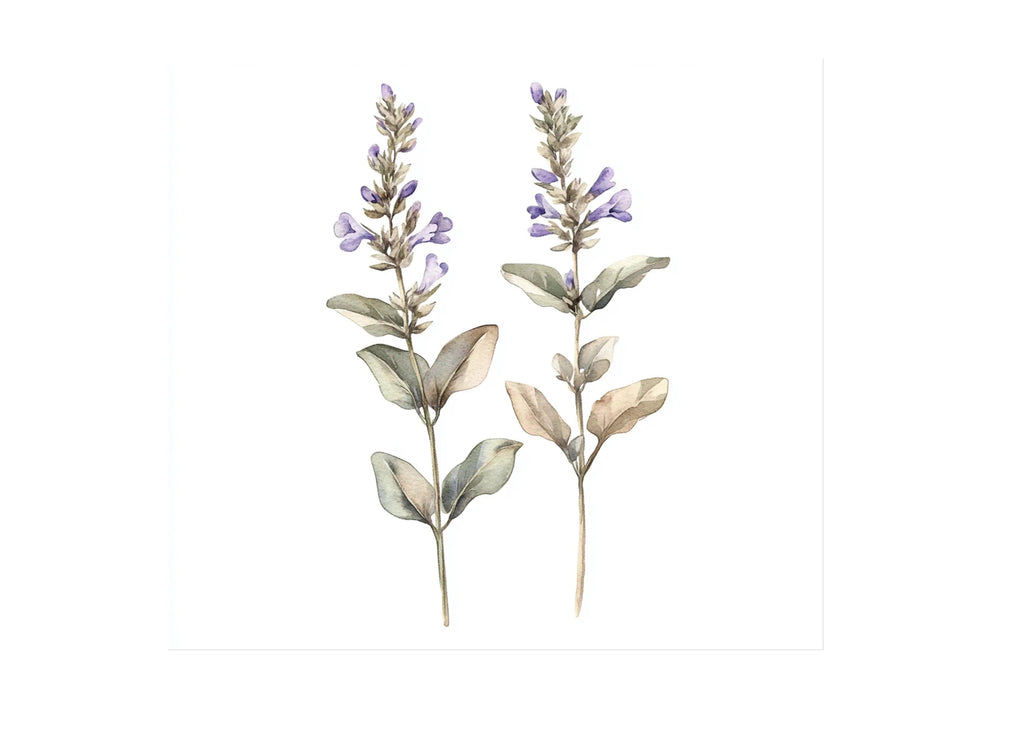 Purple Leaves and Floral Clipart Bundle