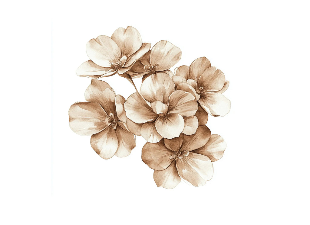 Elegant Sepia Floral Clipart Bundle