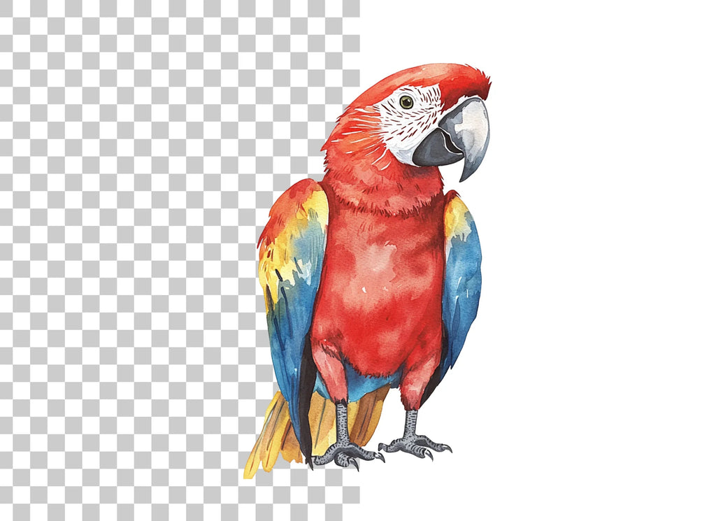 Vibrant Macaw Parrot Clipart Bundle
