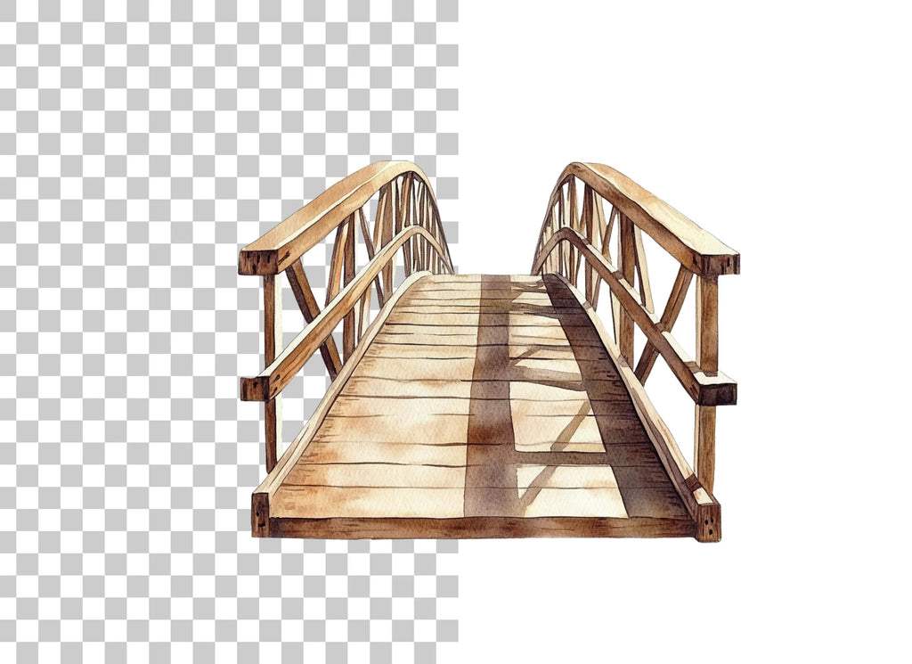 Wooden Bridge Clipart Bundle