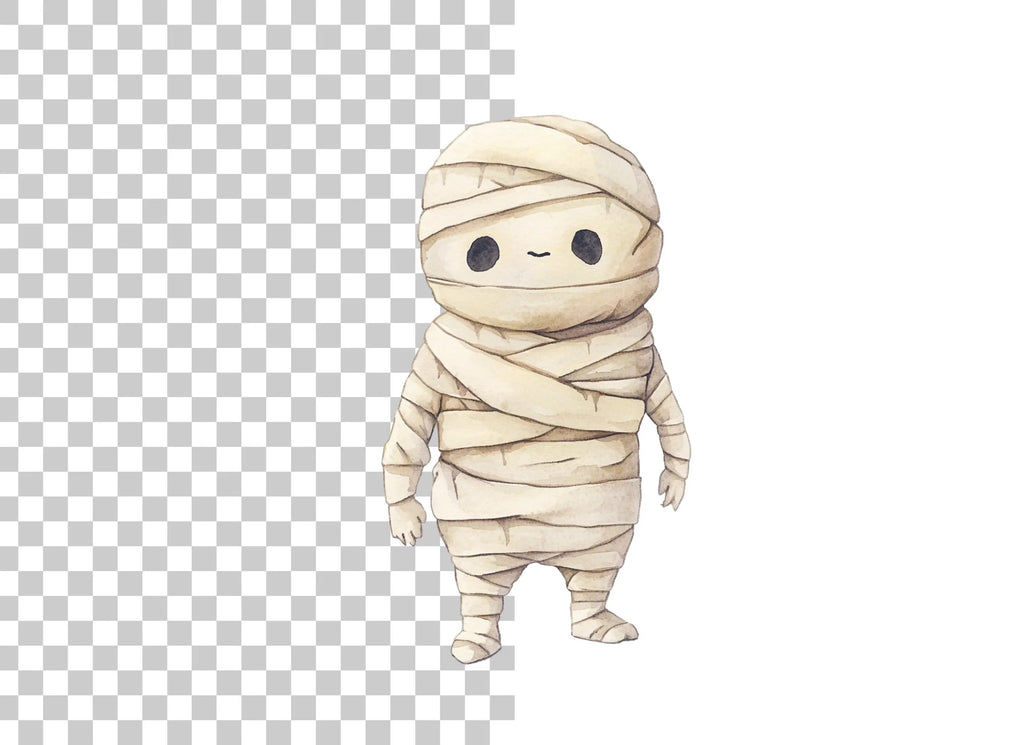 Cute Halloween Mummy Clipart Bundle
