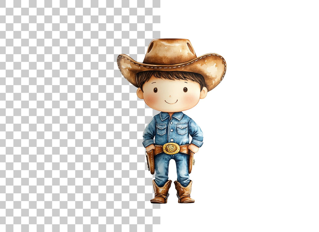 Cute Cowboy Clipart Bundle