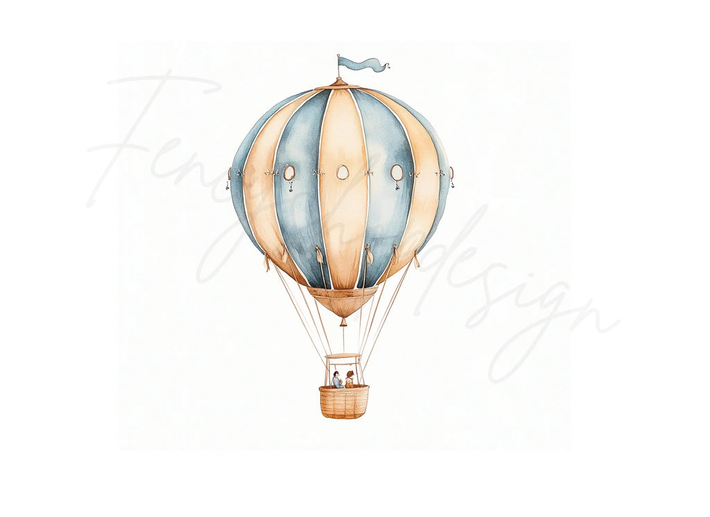 Hot Air Balloon Clipart Bundle